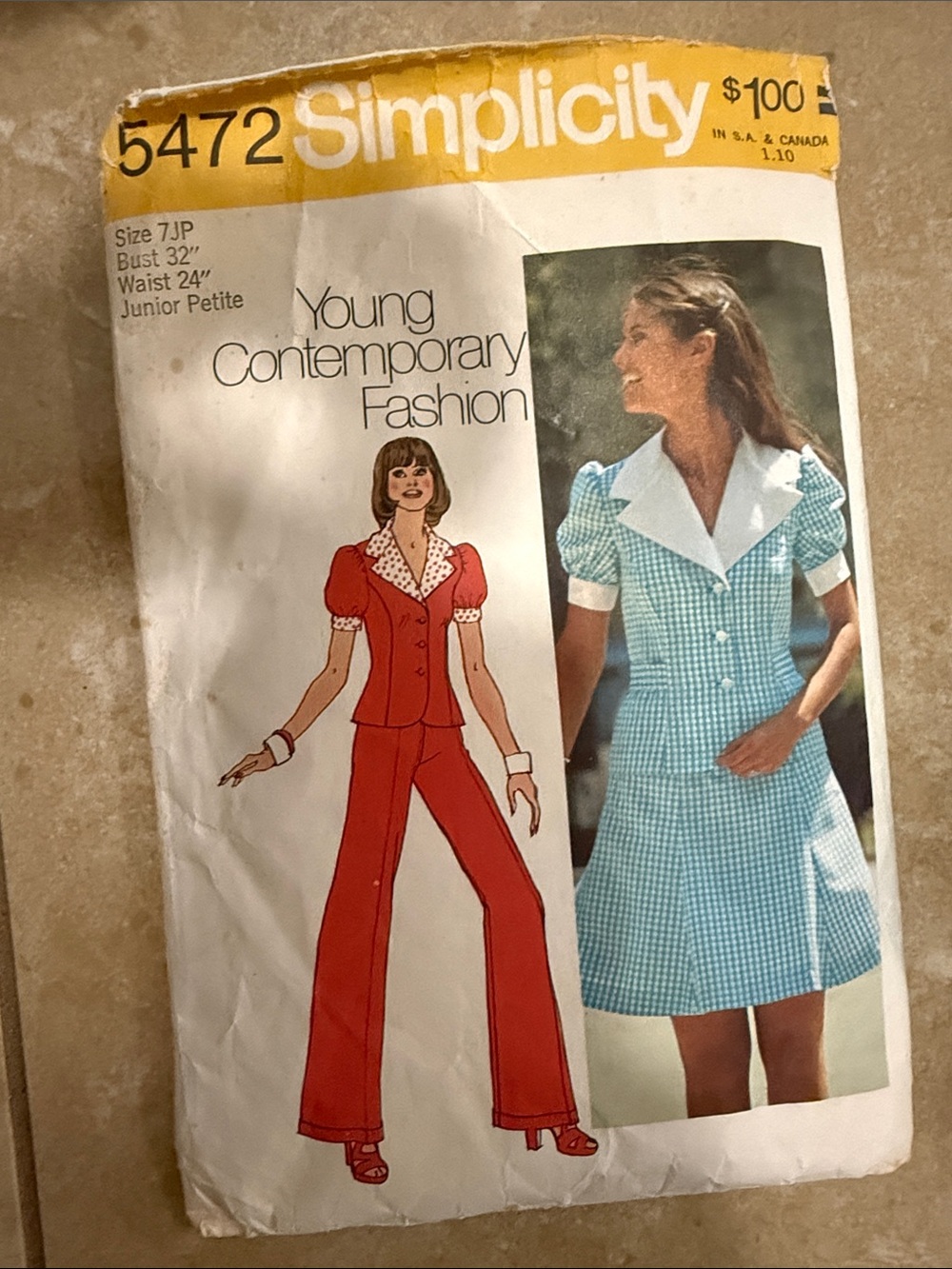 Simplicity Pattern for Women's Boot Cut Pants Suit, also with skirt option
